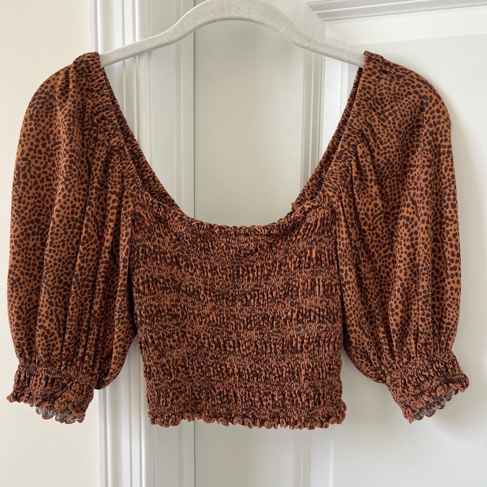 cheetah print crop top
